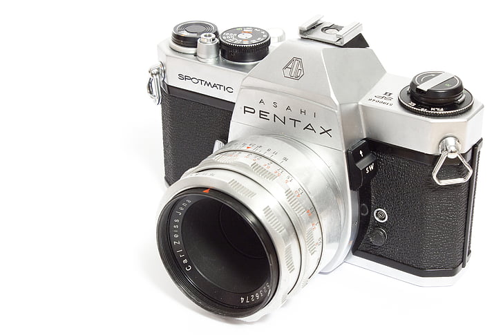 Pentax, kamera, analóg, régi kamera, Fénykép, fotózás, fényképezőgép