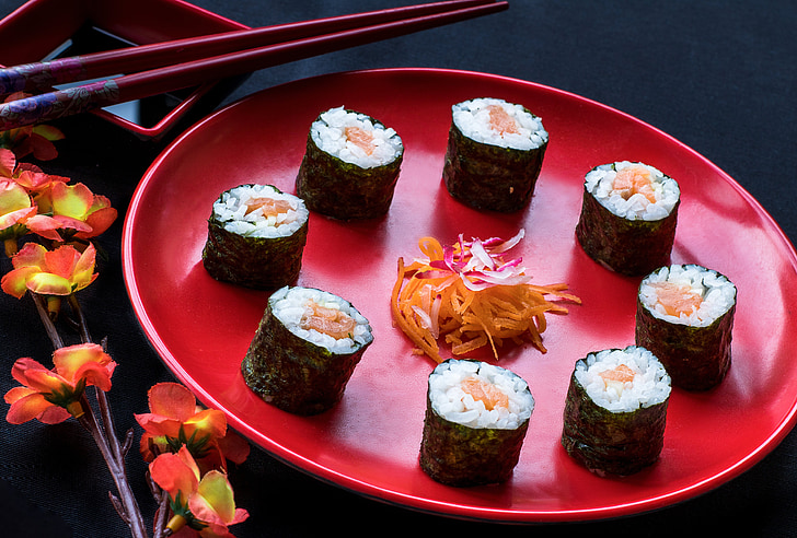 sushi, thực phẩm Nhật bản, Nhật bản, kết hợp, thực phẩm, phương đông, ẩm thực