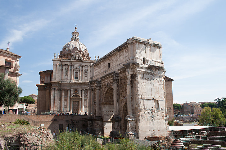 Romas forums, Rome, Itālija, pieminekļu, vēstures pieminekļi