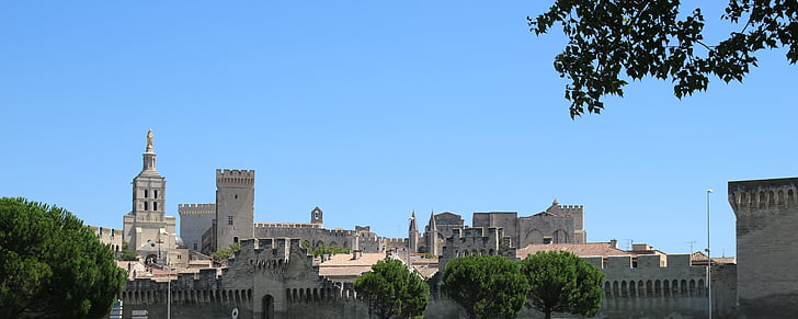 Avignon, pápa, Palais des papes, Franciaország, építészet, Nevezetességek, épület