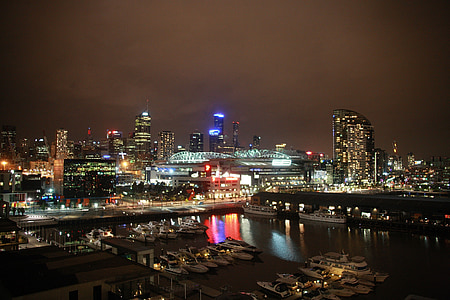 Melbourne, Australia, Skyline, drapacze chmur, budynki, Urban, Architektura