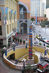 Obelisco, Centro comercial, columna, alto, estructura, fuera de, edificios