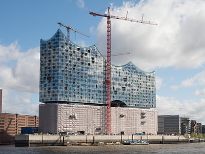 Hamburg, muusika, Elbe philharmonic hall, Landmark, Harbour city, Saksamaa, Port