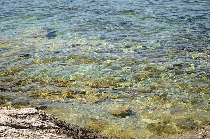 Beach, víz, tenger, kövek, Horvátország