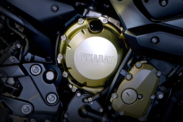 Yamaha, motorfiets, Motor, schroef, details weergeven, pixabay, inscriptie