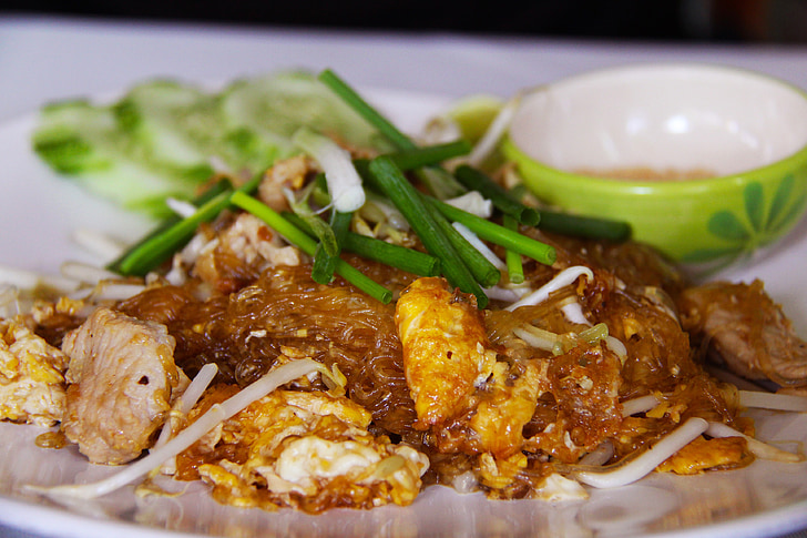 deliciós, deliciós, Restaurant, ou, carn, aliments, menjar tailandesa