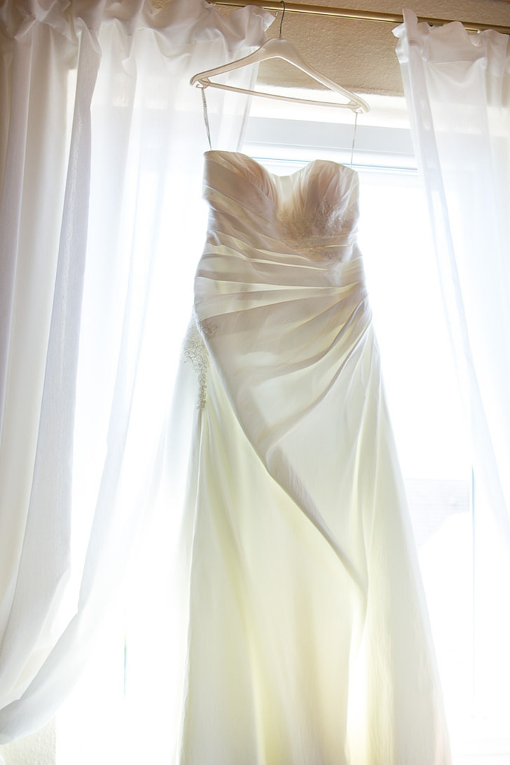 wedding, dress, curtain, white, marriage, window, indoors