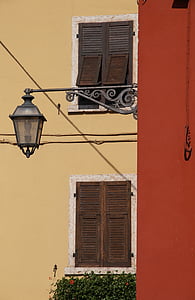 Urlaub, Italien, Eindruck, Lampe, Fenster, Farbe, Architektur