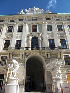 Cisársky palác Hofburg, Viedeň, Rakúsko, monarchia, Portál, vstup
