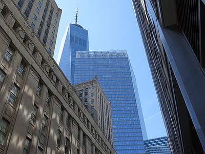 arquitetura, edifício, Manhatan, Nova Iorque, perspectiva, arranha-céu