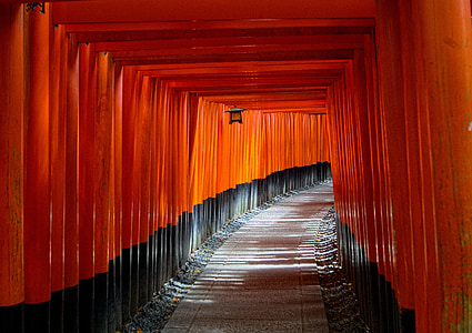 Kjóto, Japonsko, Torii Gate, cesta, duchovní, Asie, rozjímání