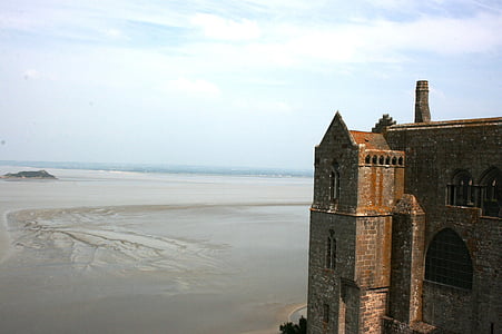 Mont saint-michel, Abbey, Normandiet, Frankrig, middelalderen, middelalderlige arkitektur