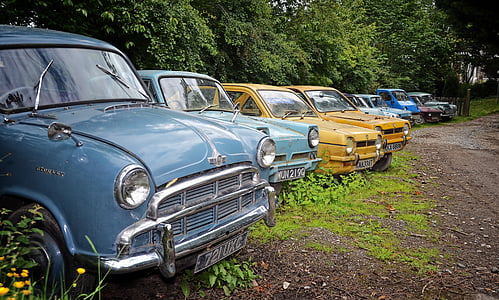 cotxes, anyada, vell, retro, transport, clàssic, l'automòbil