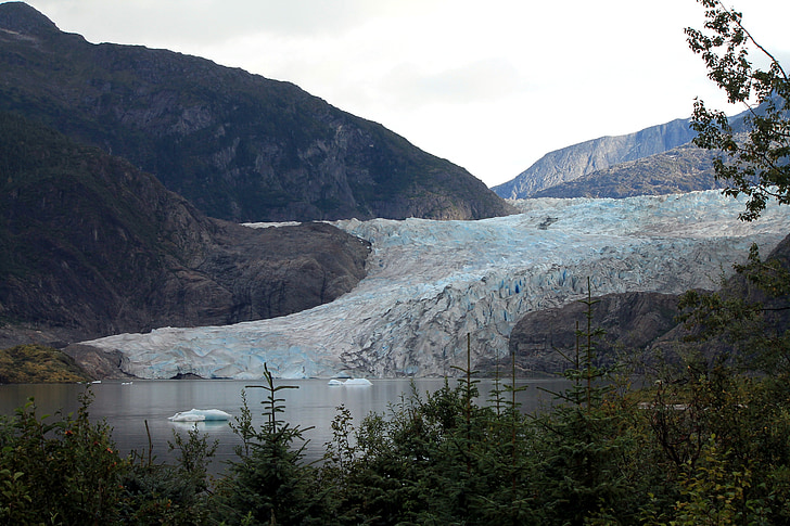 glaciär, Mendenhall, Alaska, landskap, Juneau, Utomhus, turism