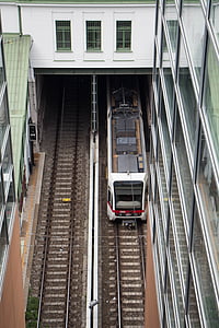 traukinys, viena, U6, atrodė, stotis, underground, metro