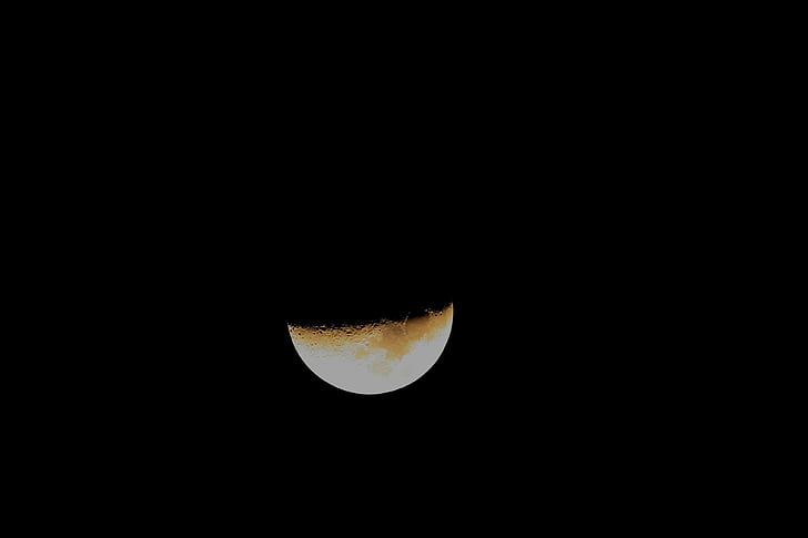 Mặt Trăng, một nửa, NightSky, đêm, bầu trời, Thiên văn học, ánh trăng