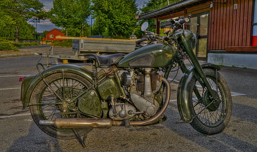 BSA, мотоциклет, Норвегия, sætre, Oldtimer