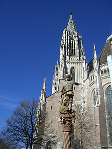 Katedral Ulm, Gothic, bangunan, Gereja, Menara, arsitektur, George wells