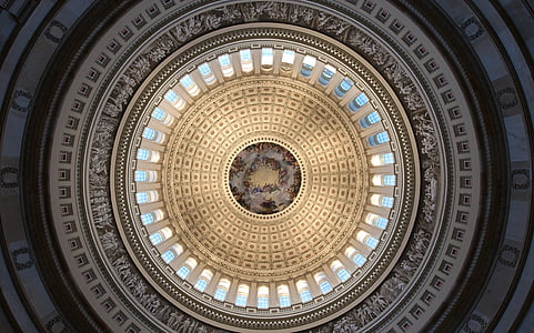 Washington dc, Capitool, gebouw, binnenkant, interieur, rotonde, kunst