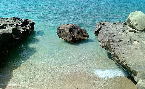 Playa, roca, mar, Rock - objeto, no hay personas, agua, naturaleza