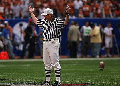 referee, american football, game, sports official, field, judge, sport