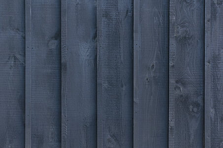 синьо, ограда, стена, дървени дъски, дървени