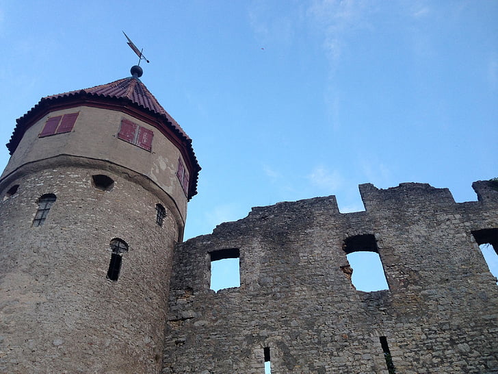 castle, honing mountain, tuttlingen, ruin, germany, tower, middle ages