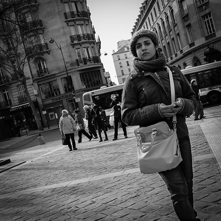 nainen, Pariisi, Sorbonne, Street