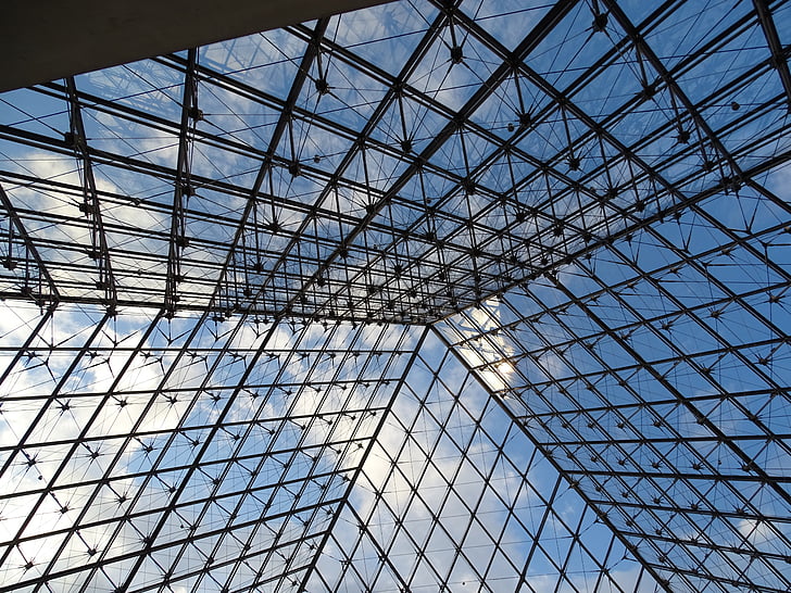 pyramide, den, Louvre