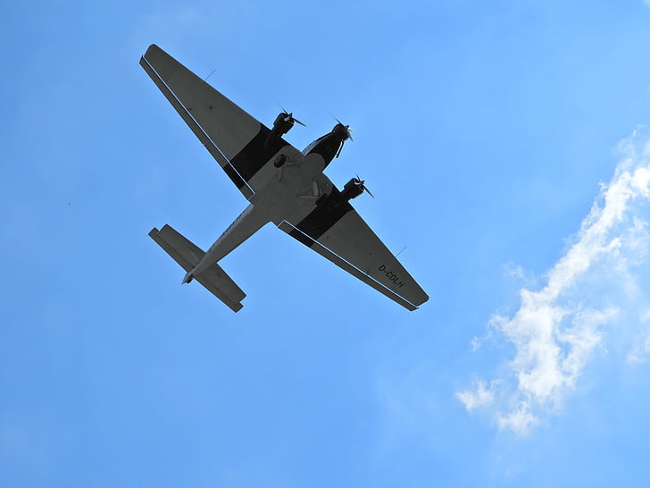Ju52, Junker, históricamente, antiguo, avión, Aviación, volar