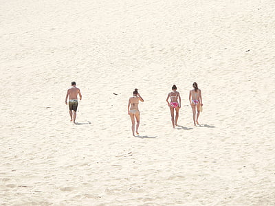 beach, sand, desert, sun, heat, bathers, walk