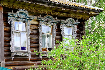 Village, koristeita, kesällä, ikkuna, Ornamentti
