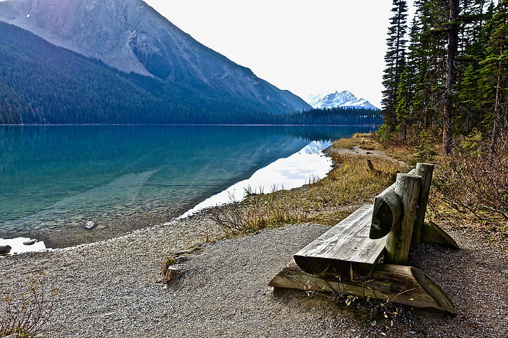 seat, wooden, chair, tranquil, outdoors, view, water