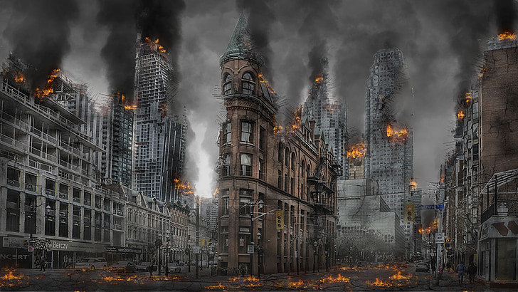 apocalypse, war, disaster, destruction, armageddon, apocalyptic, city