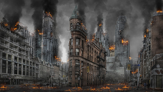 Apocalypse, guerre, en cas de catastrophe, destruction, Armageddon, apocalyptique, ville