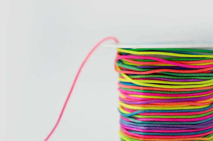 colors, thread, colorful, craft, sewing, rainbow, string