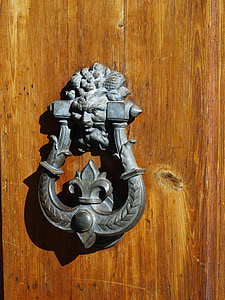 deur, Klink, ingang, handvat, hout, sluiten, houten