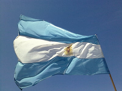 Argentina vlajka, Argentina, vlajka, země, národ, Národní, světle modrá a bílá