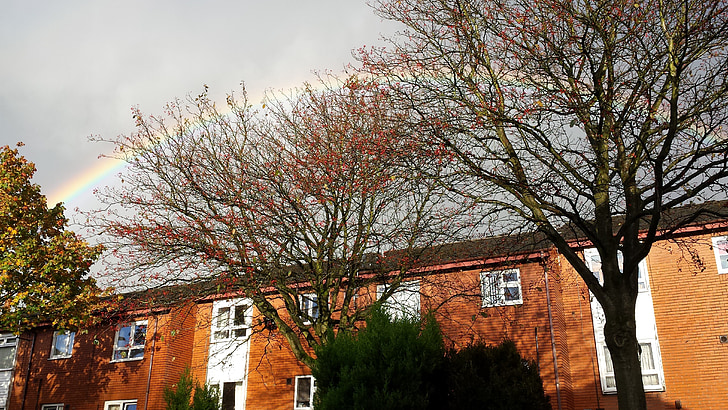 rainbow, sky, outdoor