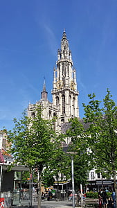cathedral, antwerp, our lady tower, architecture, famous Place, church, england