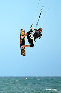 cerf-volant, Surf, sports nautiques, sport, mer, kite-surf, surfeur