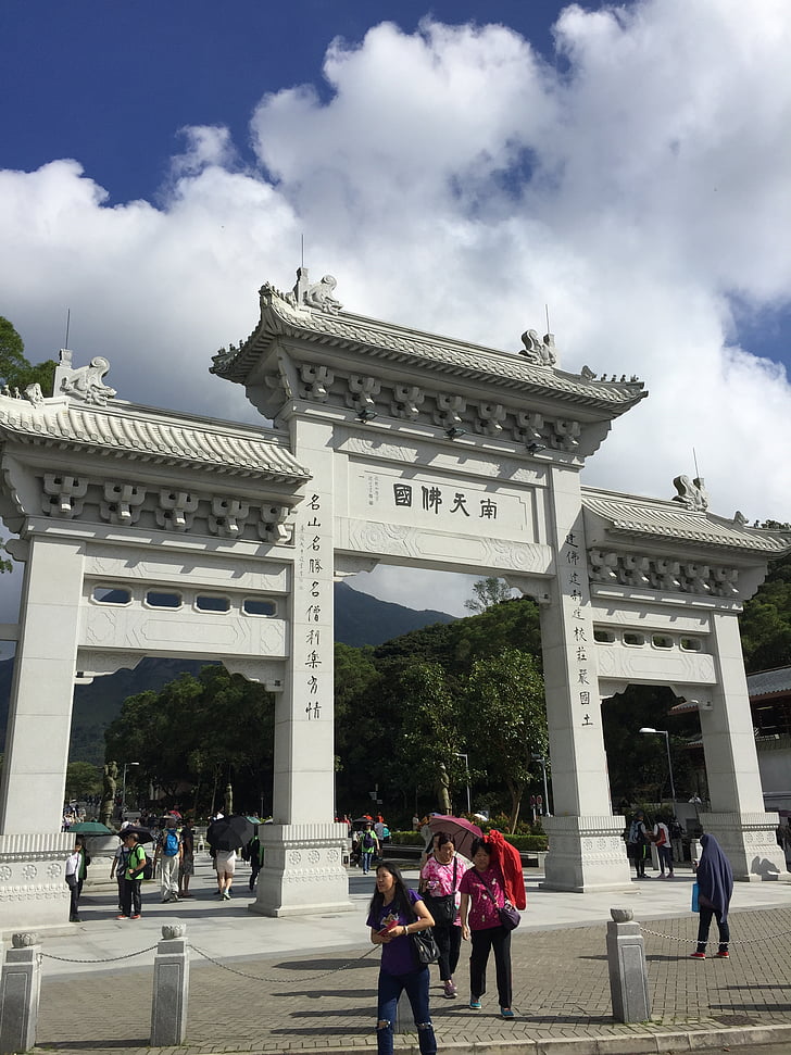 hong kong, culture village, ngong ping, people, famous Place, architecture