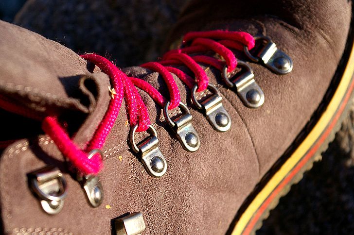 schoen, trekking, oogjes, tong, schoenveter, Hiking schoenen, schoen lace