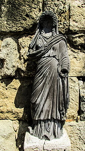 Chipre, Salamina, estátua, mulher, Arqueologia, arqueológico, cultura