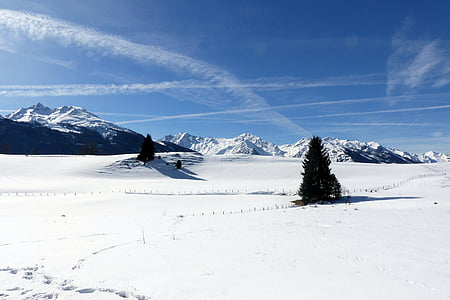 campo de neve, montanhas, alta tauern, natureza, Inverno, neve, paisagem de neve