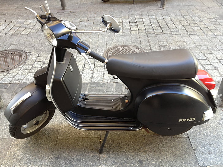 scooter, moto, moto, moteur scooter, transport, rue, Vespa