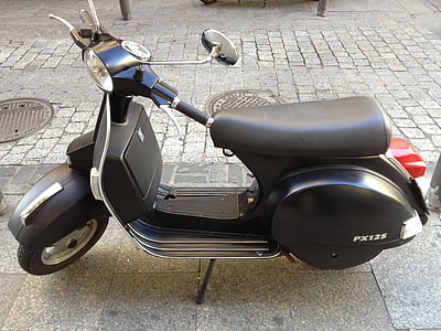 scooter, Moto, motorfiets, motor-scooter, vervoer, Straat, Vespa