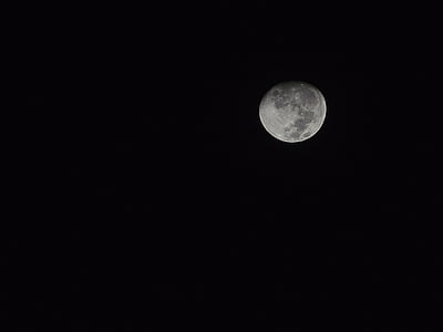 місяць, ніч, простір, сірий, астрономія, поверхню місяця, Місячне сяйво