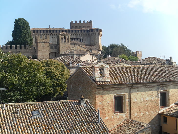 Gradara, Italien, Castle, Paolo og francesca, middelalderen, arkitektur, Rocca