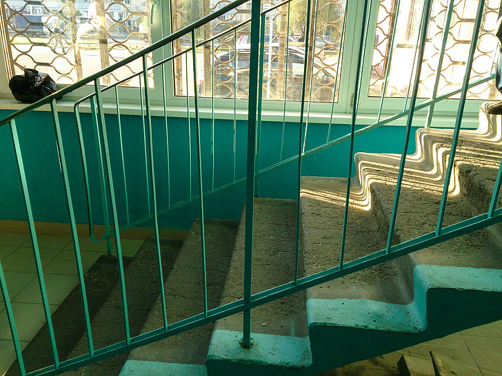 lépcsők, ablak, nap